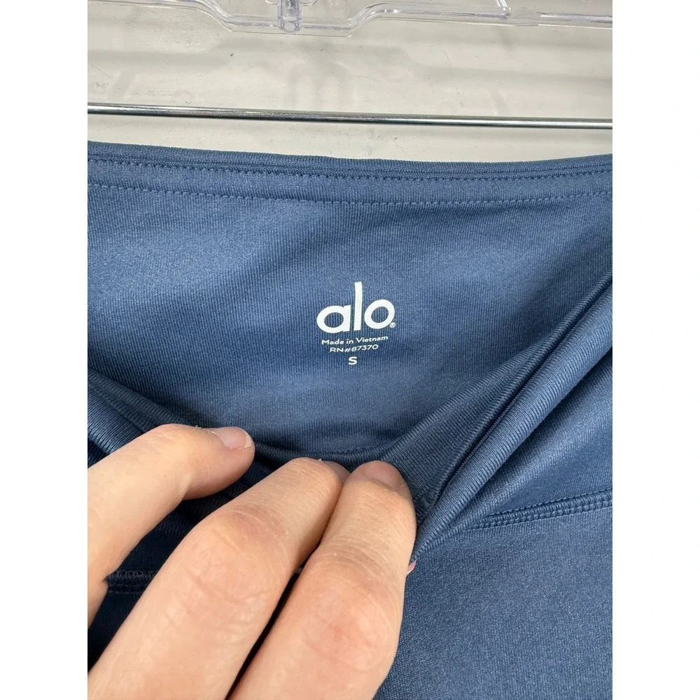 NWT Alo Yoga Motion Legging Starflower Blue Sheer Mesh Deadstock Activewear‎ S